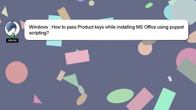 Windows : How to pass Product keys while installing MS Office using puppet scripting? смотреть онлайн
