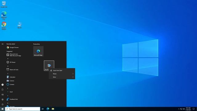 How to Restore the My Computer/This PC Icon to the Desktop, Start Menu and Taskbar (Windows 10) смотреть онлайн