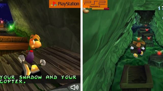 Rayman 2 - PS1 Vs. PS2 | Side By Side