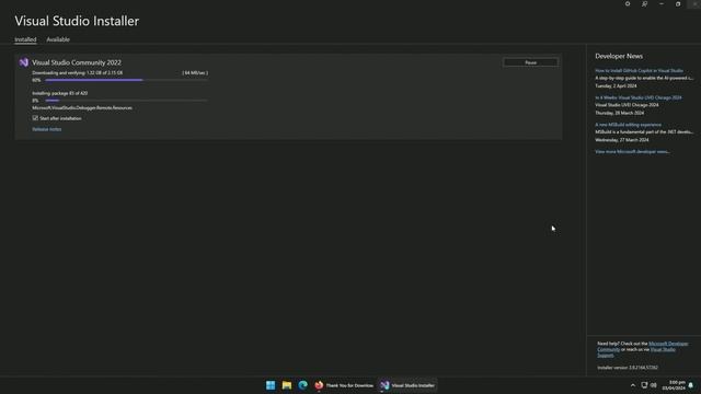 Visual Studio Community Installation смотреть онлайн