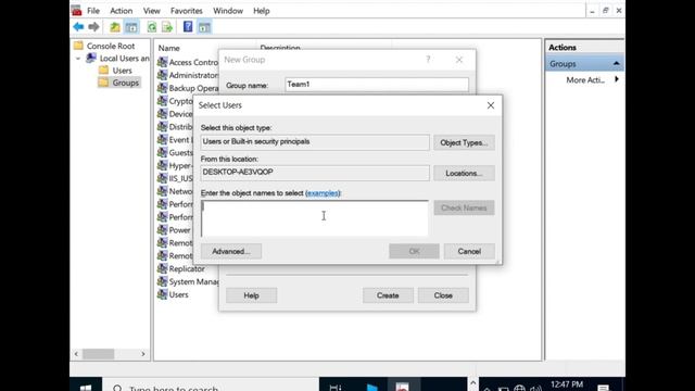 Creating a Local Group (Adding Users to a Group in Windows 10 Pro) Demonstration! смотреть онлайн