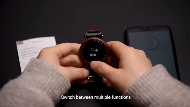 Creative Wooden Wrist Smart Watch 