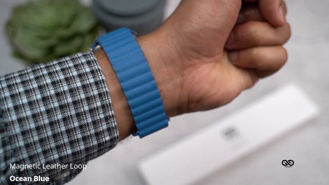 Ocean Blue Magnetic Leather Loop For iWatch 49MM For Series Ultra смотреть онлайн
