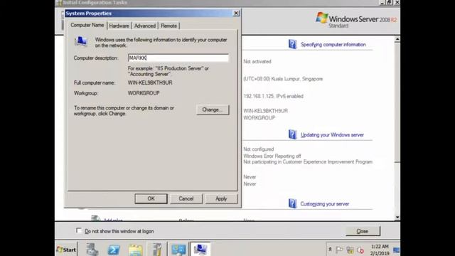 Configuring Initial Configuration Task Server 2008 смотреть онлайн