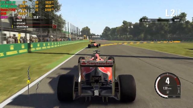 F1 2015 - GTX 1650 4GB - Ryzen 7 1700 - 1080p - benchmark смотреть онлайн