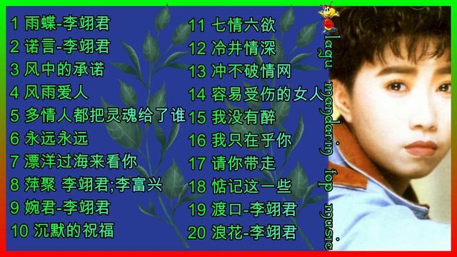 20 Lagu Mandarin Li Yi jun 李翊君 смотреть онлайн