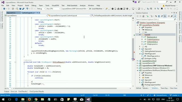xamarin forms custom layout смотреть онлайн