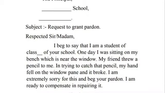 English Grammar- Application to plead pardon смотреть онлайн