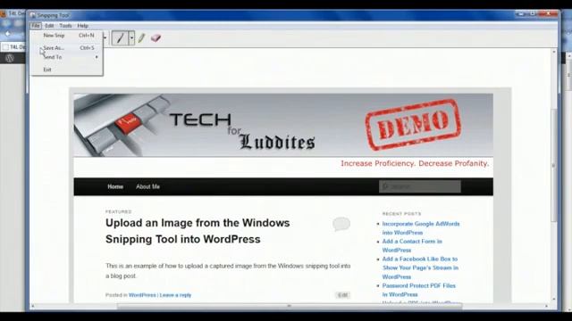 How to Use the Snipping Tool on Windows Vista & Put the Capture on WordPress смотреть онлайн