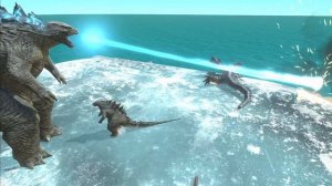 3 level growing Godzilla 2014 against all growing Godzilla - Animal Revolt Battle Simulator