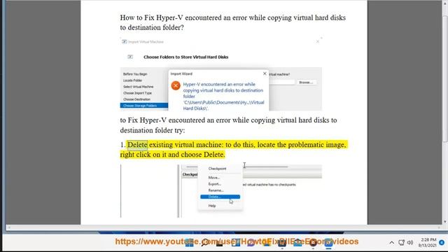 Fix Hyper-V encountered an error while copying virtual hard disks to destination folder смотреть онлайн