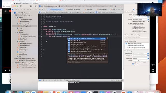 Junior iOS Developer Course - MVVM Networking Service смотреть онлайн