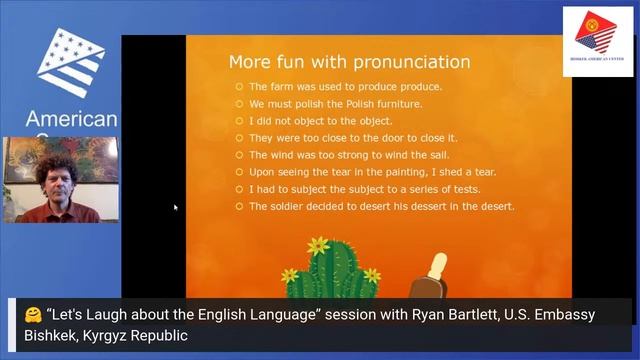 "Let's Laugh about the English Language" with Ryan Bartlett, U.S. Embassy Bishkek смотреть онлайн