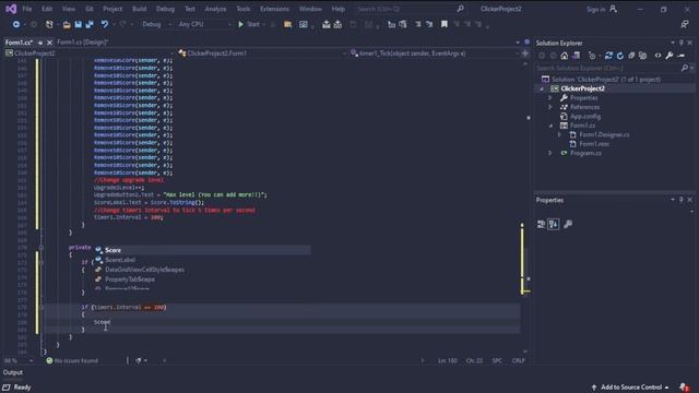 C# clicker game tutorial (Part 4/4, in Visual Studio) смотреть онлайн