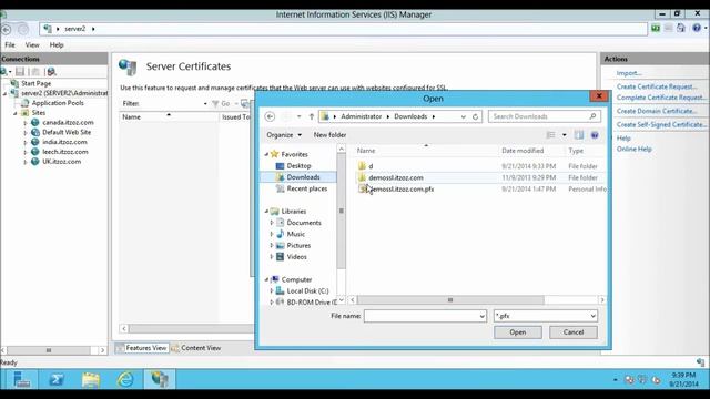 How to backup and restore SSL Certificate in IIS 8 on Windows Server 2012 смотреть онлайн