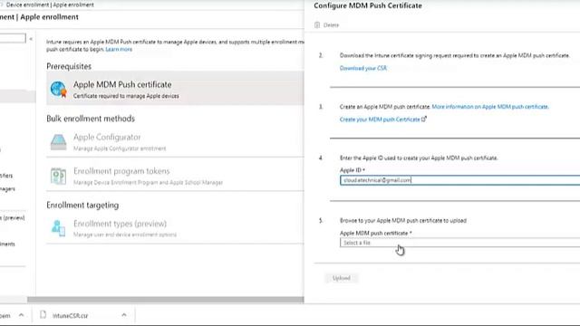 Intune - Device Enrollment - Part 1 - Apple Push Notification Service смотреть онлайн