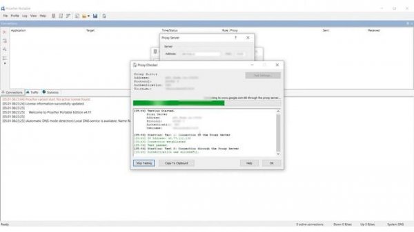 Proxy settings configuration in Proxifier