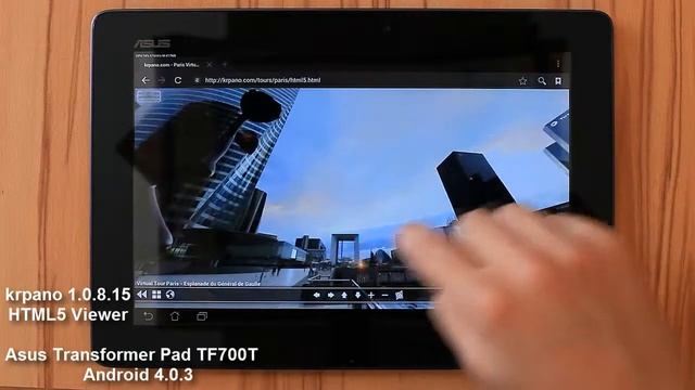 krpano 1.0.8.15 HTML5 on Asus Transformer Pad TF700T Full-HD Android 4.0.3 Tablet смотреть онлайн