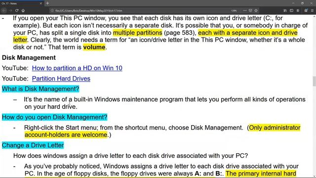 Ch. 17 - The Disk Chapter (Windows 10) смотреть онлайн