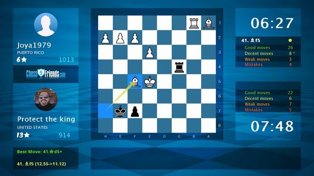 Chess Game Analysis: Joya1979 - Protect the king : 1/2-1/2 (By ChessFriends.com) смотреть онлайн