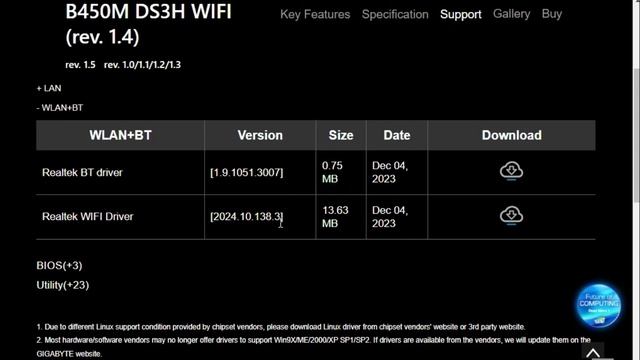 How to Download driver gigabyte B450M DS3H WIFI Motherboard windows 11 or 10 смотреть онлайн