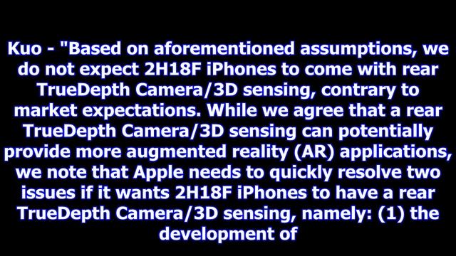 2018 iphones unlikely to have rear-facing truedepth camera system смотреть онлайн