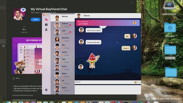 My Virtual Boyfriend Chat Education App [MAC OS] Basic Overview смотреть онлайн