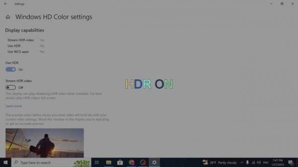 How to enable HDR in Windows 10