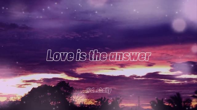 Love Is The Answer - Natalie Taylor || Lyrics