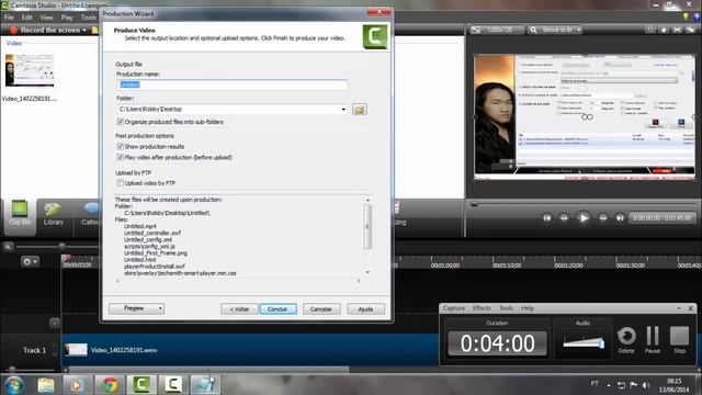 Como colocar um video no youtube com camtasia studio 8 no formato mp4. смотреть онлайн