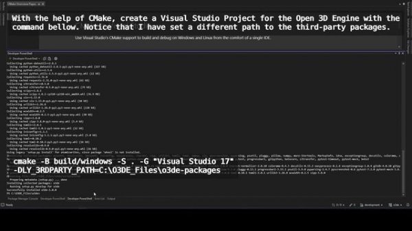Install Open 3D Engine (O3DE) with GitHub Developer Branch