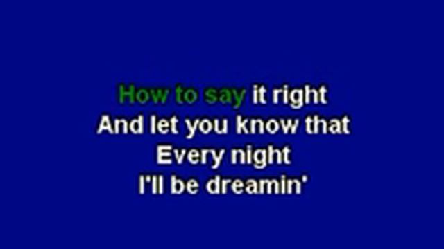 VANESSA WILLIAMS DREAMING, KARAOKE смотреть онлайн