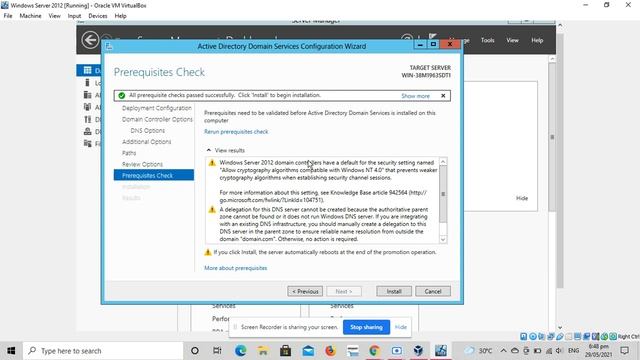 Install and Configure ADDS in Windows Server 2012 in Virtual Box смотреть онлайн