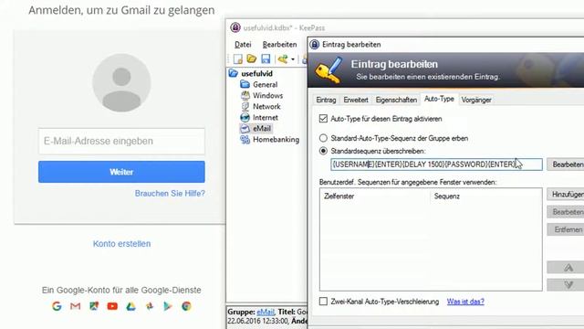 [Tutorial] KeePass 2 Passwortmanager AutoType bearbeiten für Google und Yahoo (Teil 7) смотреть онлайн