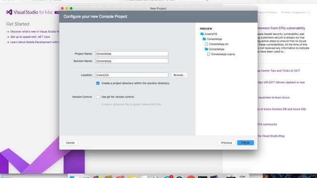 Visual Studio Mac - Console Application - Hello world смотреть онлайн