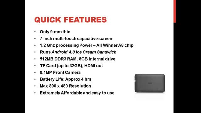 Matrix Super Thin Android 4 Tablet PC смотреть онлайн