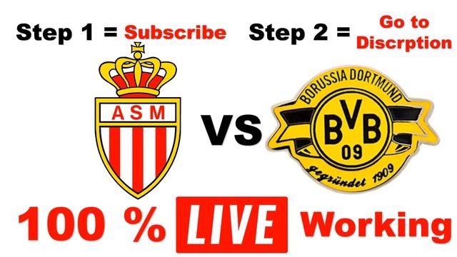 Monaco vs Borussia Dortmund Live смотреть онлайн