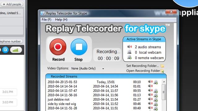 Skype Recorder for Windows - Recording an Audio Only Call with Replay Telecorder for Skype смотреть онлайн