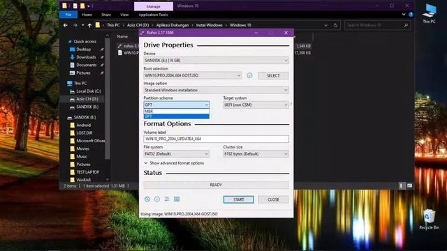 Cara Menbuat Bootable Windows 10 Mudah Dengan Flaskdisk!!!! RUFUS @aziizCH смотреть онлайн