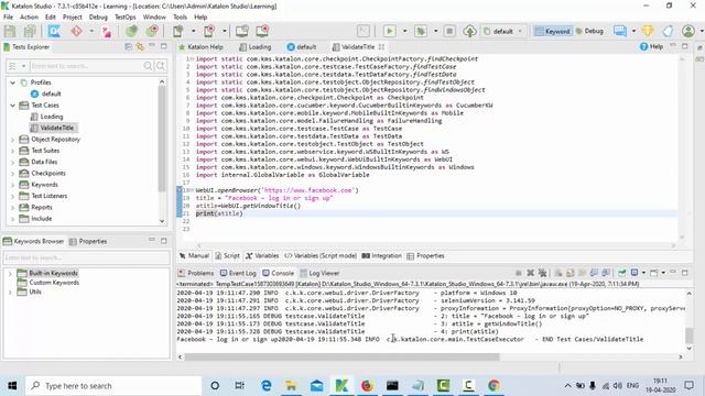 How To Validate Web Page Title Using Katalon Studio |Get Window Title In Katalon| Katalon Tutorials смотреть онлайн
