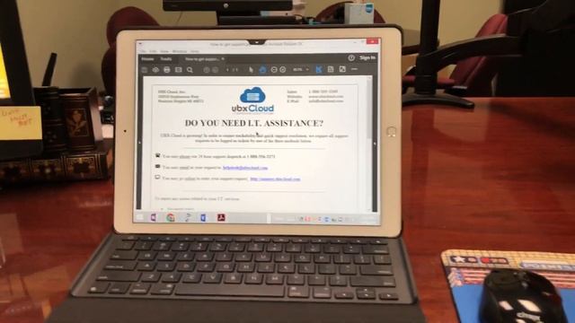 UBX Cloud workspace on an iPad смотреть онлайн