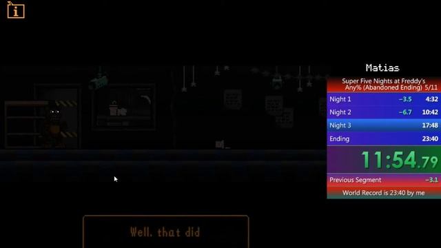 Super FNaF Speedrun Abandoned% (23:04) смотреть онлайн