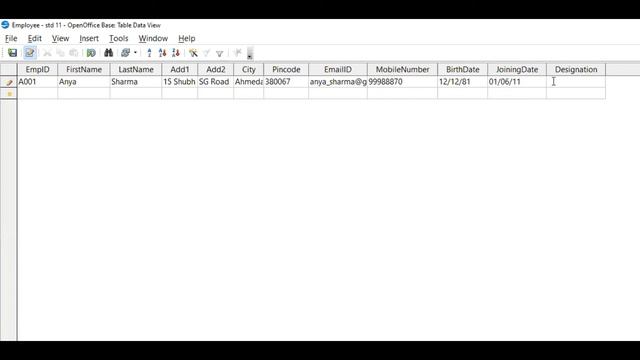 Standard 11 | Chapter 10 | Working with Tables | Part 1 | OpenOffice | Base | GSEB Computer Studies смотреть онлайн