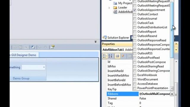 Office Outlook add-in development in Visual Studio: in-place GUI designers смотреть онлайн