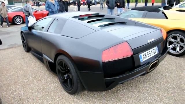 Crazy Lamborghini meeting ! Aventador, miura, LP670 SV, murcielago, jamara S, gallardo & more ! смотреть онлайн