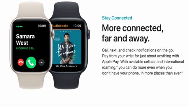 Apple Watch SE 2nd Gen GPS 40mm Smart Watch wMidnight Aluminum Case & Midnight Sport Band SM Fit смотреть онлайн