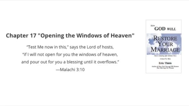 Restore Your Marriage Chapter 17 Opening the Windows of Heaven смотреть онлайн
