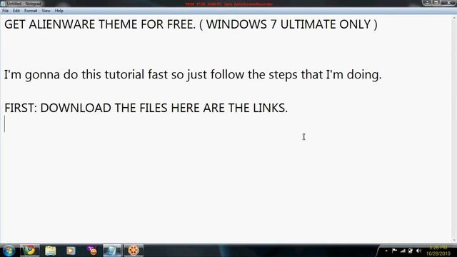Alienware Theme for Free ( Windows 7 Ultimate ) Tutorial смотреть онлайн