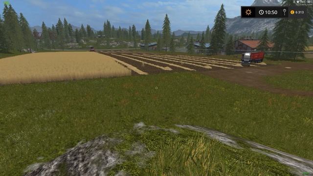 Farming Simulator 17. #12. Собираю урожай с помощью курсплея. На своём поле. смотреть онлайн