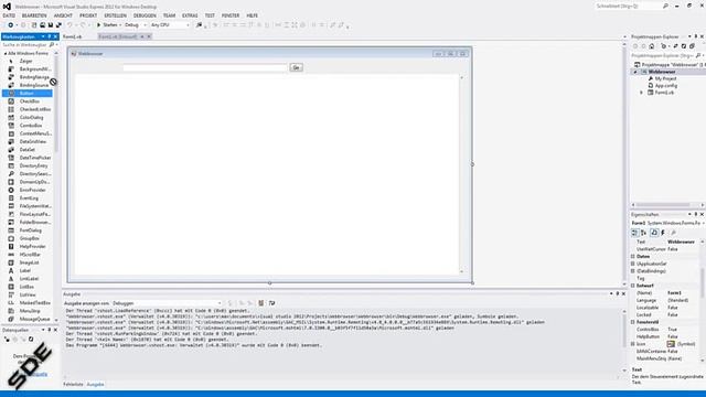 Visual Basic Webbrowser Programmieren Teil1 смотреть онлайн